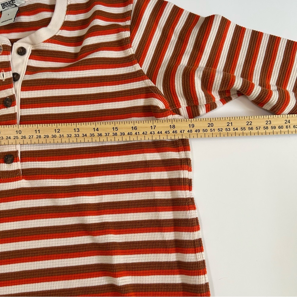 Duluth Trading Co Red and White Striped Long Sleeve Shirt - Picture 3 of 6